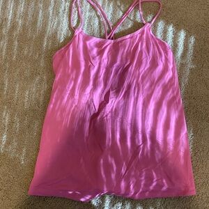Y2k Lululemon yoga Pilates hot pink top size 6